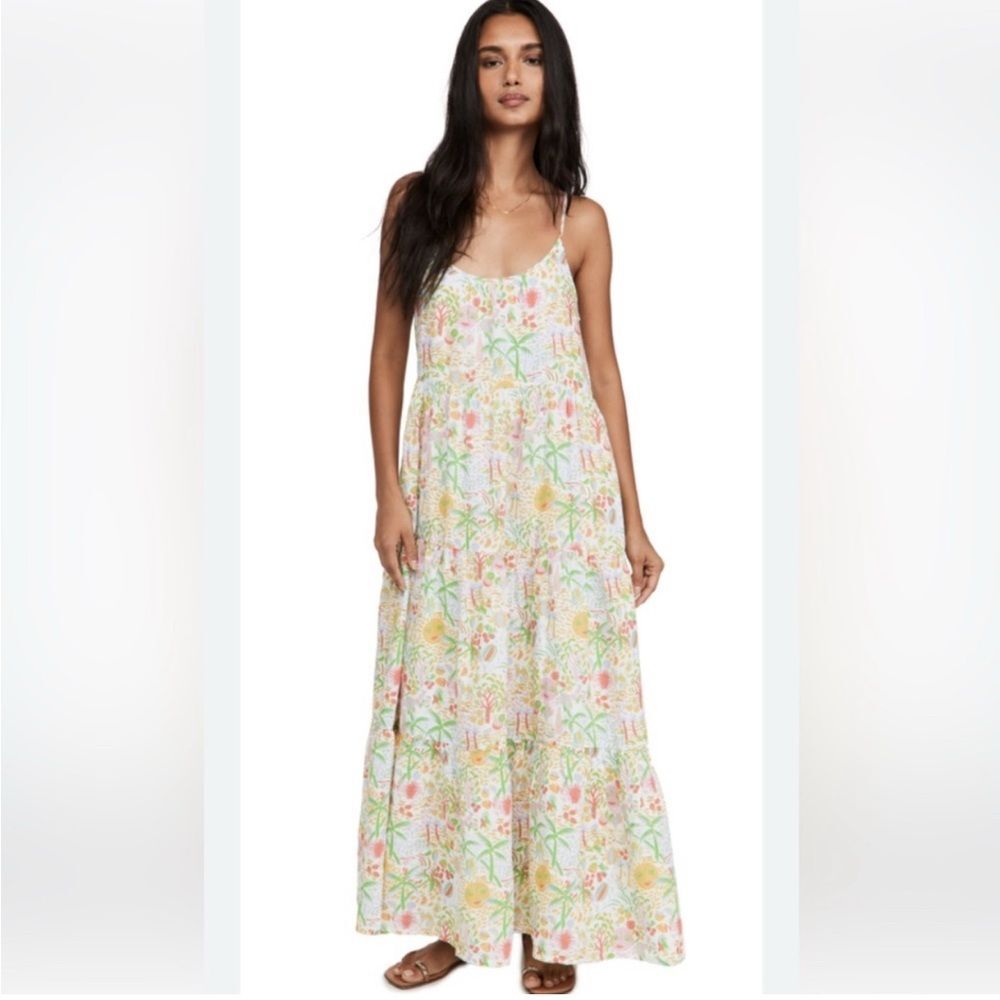 Roller Rabbit 100% Linen Dakota Maxi Dress